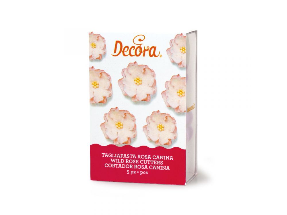 Foremki, wykrawaczki do kwiatów - Decora - dzikie róże, 5 szt.
