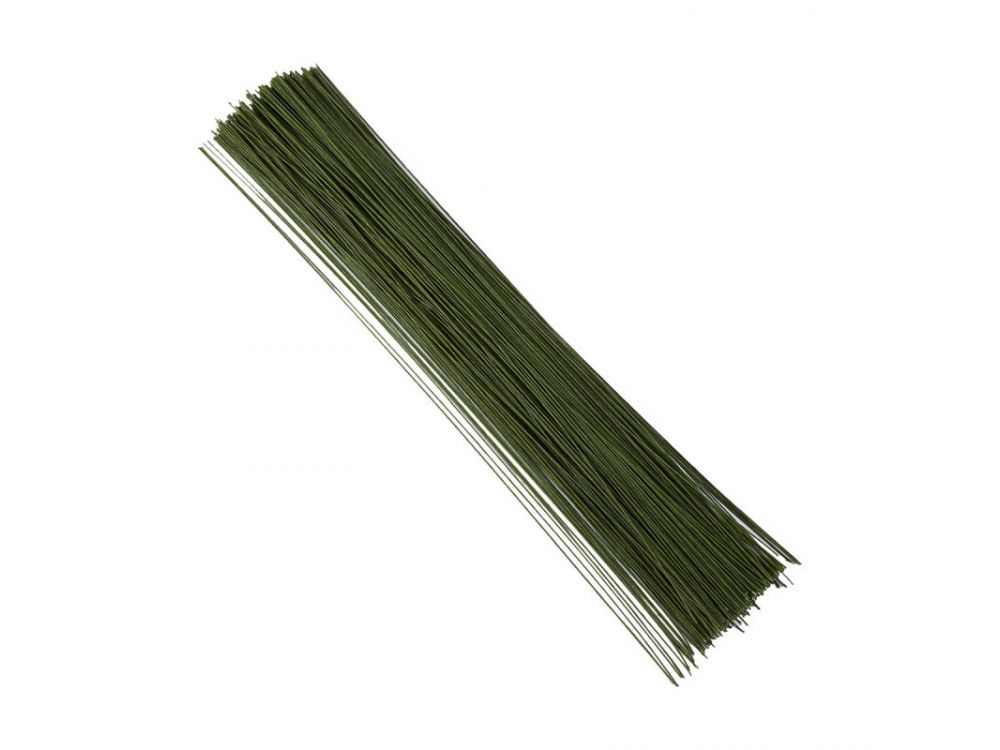 Druciki florystyczne - Decora - zielone, 0,91 mm, 50 szt.