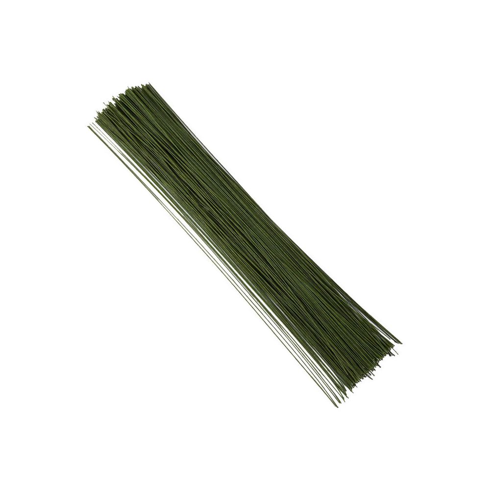 Druciki florystyczne - Decora - zielone, 0,45 mm, 50 szt.