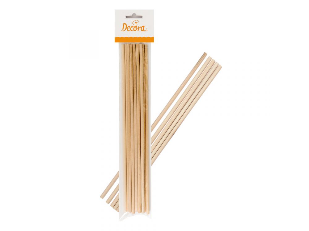Lollipop sticks - Decora - wooden, 30 cm, 12 pcs.