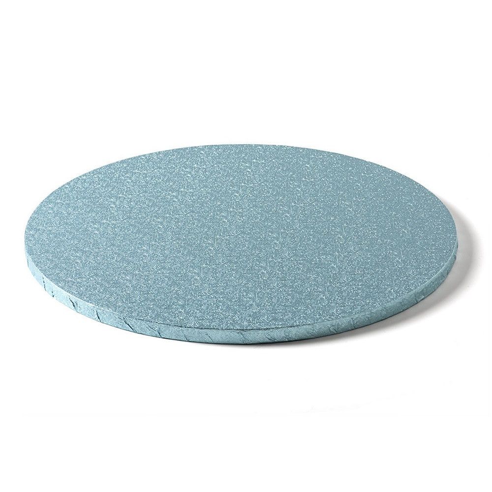 Podkład pod tort okrągły - Decora - gruby, błękitny, 25 cm