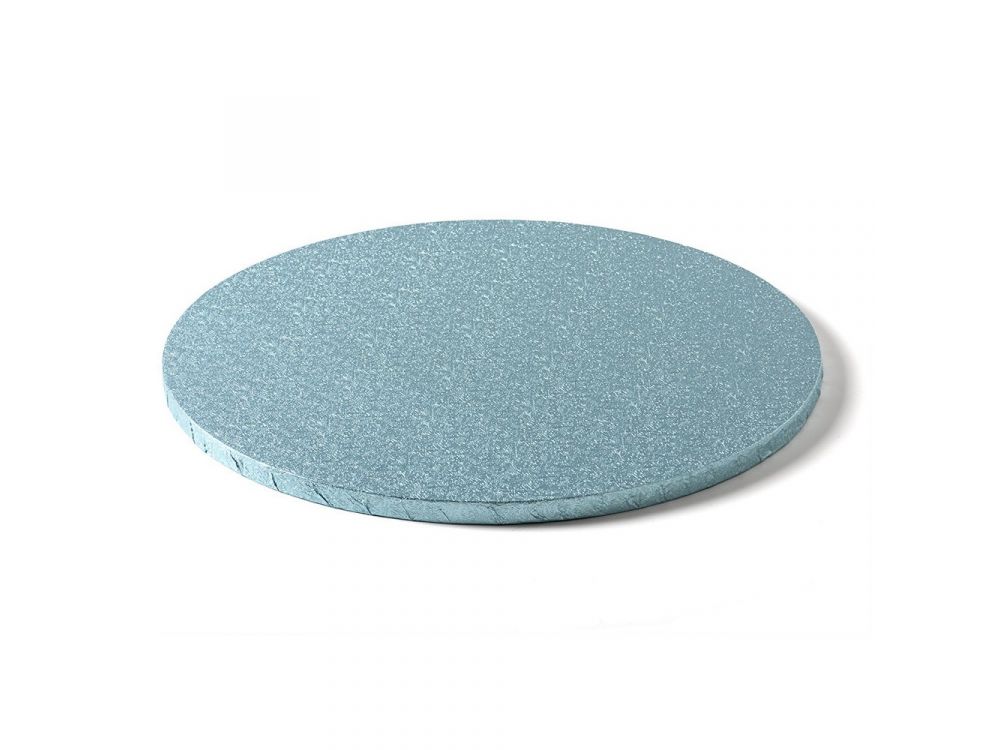 Podkład pod tort okrągły - Decora - gruby, błękitny, 30 cm