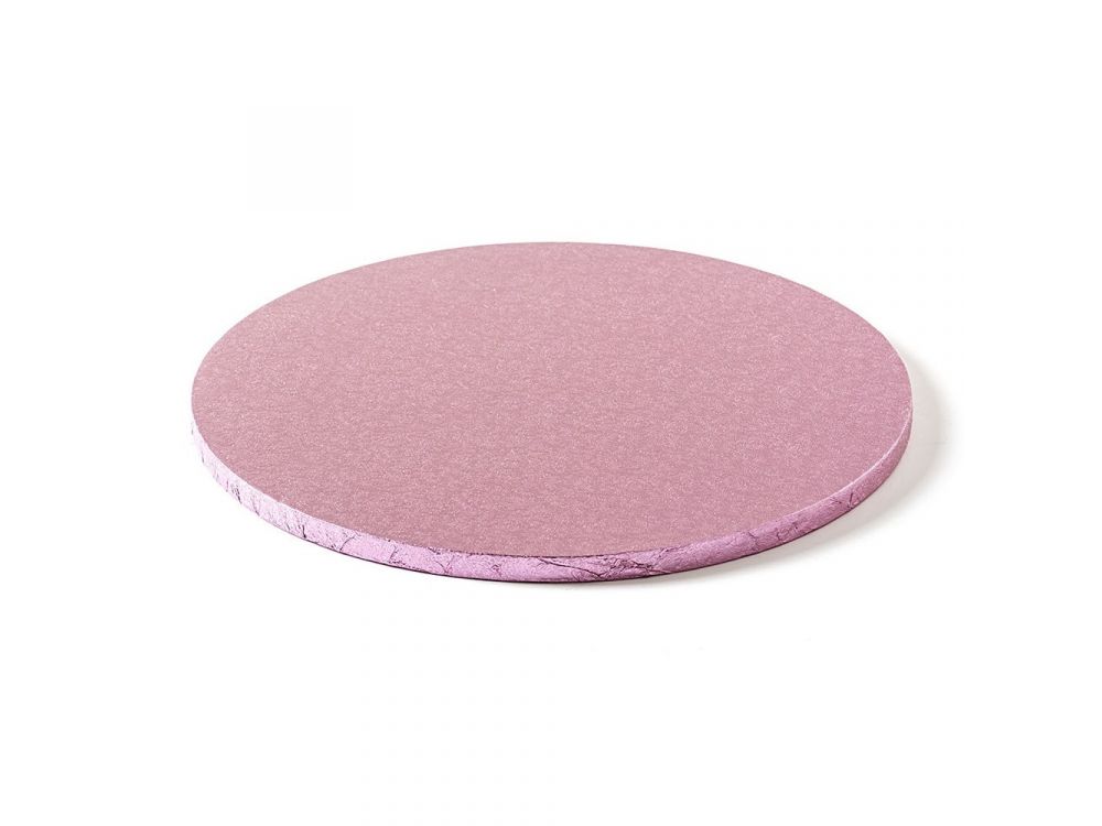 Round cake base - Decora - thick, pink, 25 cm