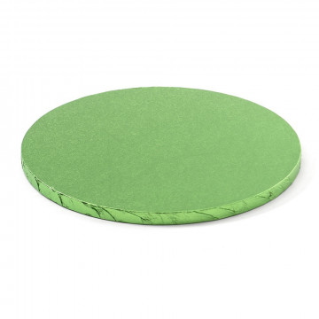 Podkład pod tort okrągły - Decora - gruby, zielony, 25 cm