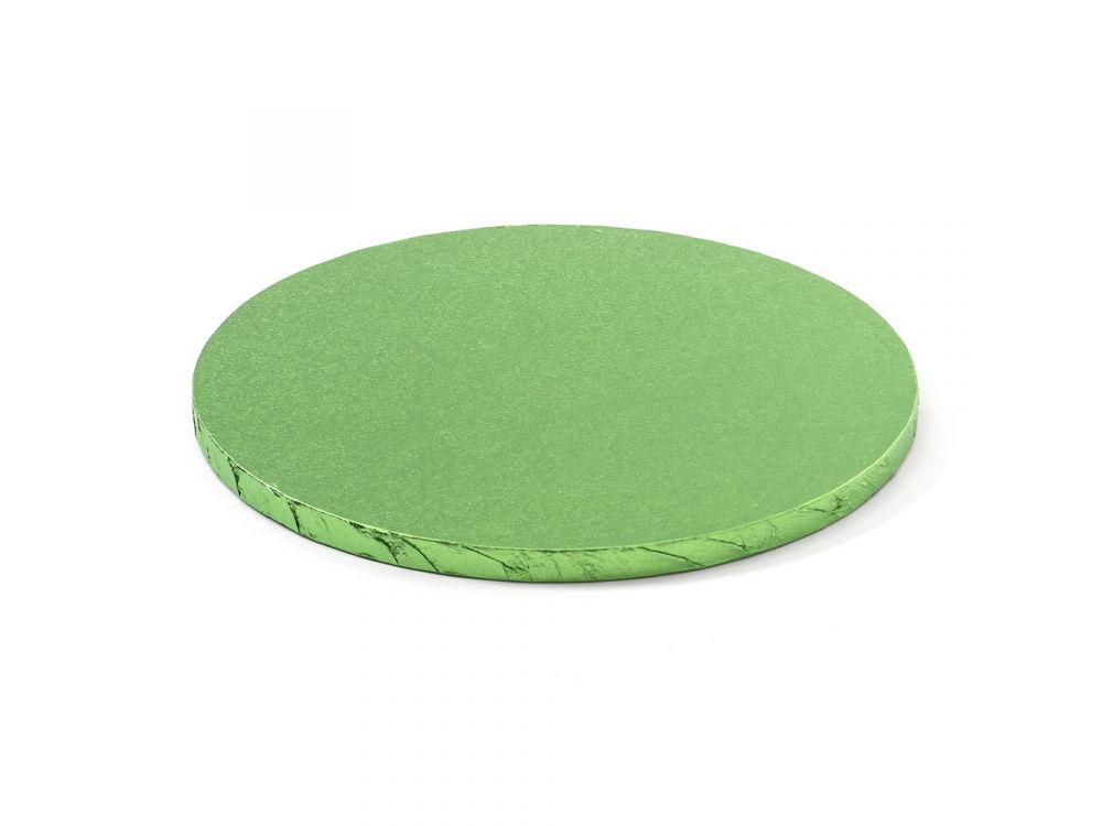 Podkład pod tort okrągły - Decora - gruby, zielony, 25 cm
