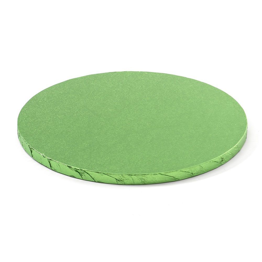 Podkład pod tort okrągły - Decora - gruby, zielony, 30 cm