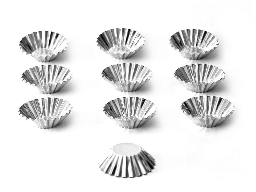 Foremki metalowe do babeczek - KuchPol - 6,3 cm, 10 szt.
