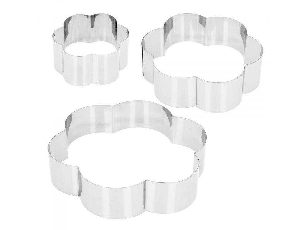 Set of molds for cakes and pies - flowers, 3 pcs.