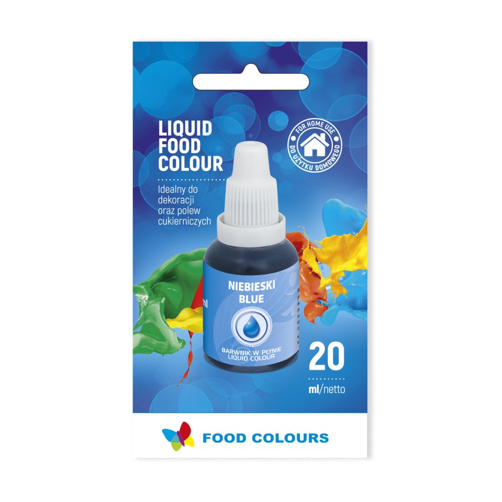 Barwnik spożywczy w płynie - Food Colours - niebieski, 20 ml