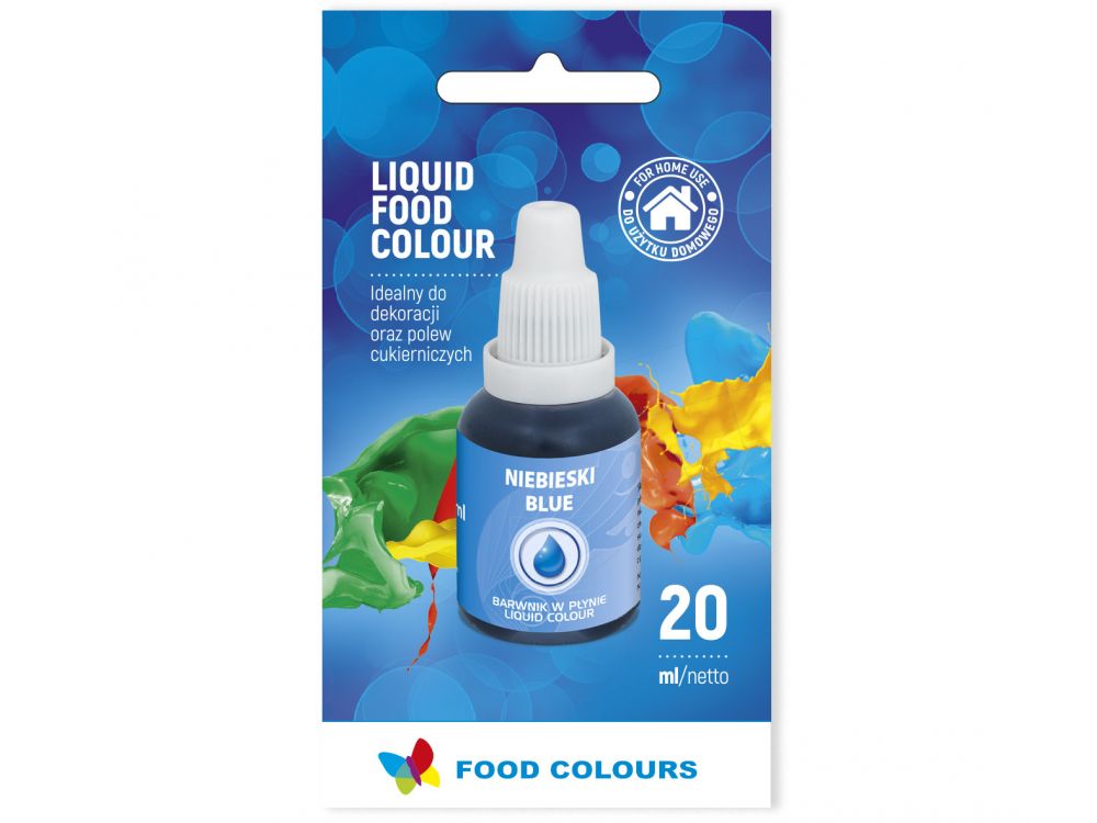 Barwnik spożywczy w płynie - Food Colours - niebieski, 20 ml