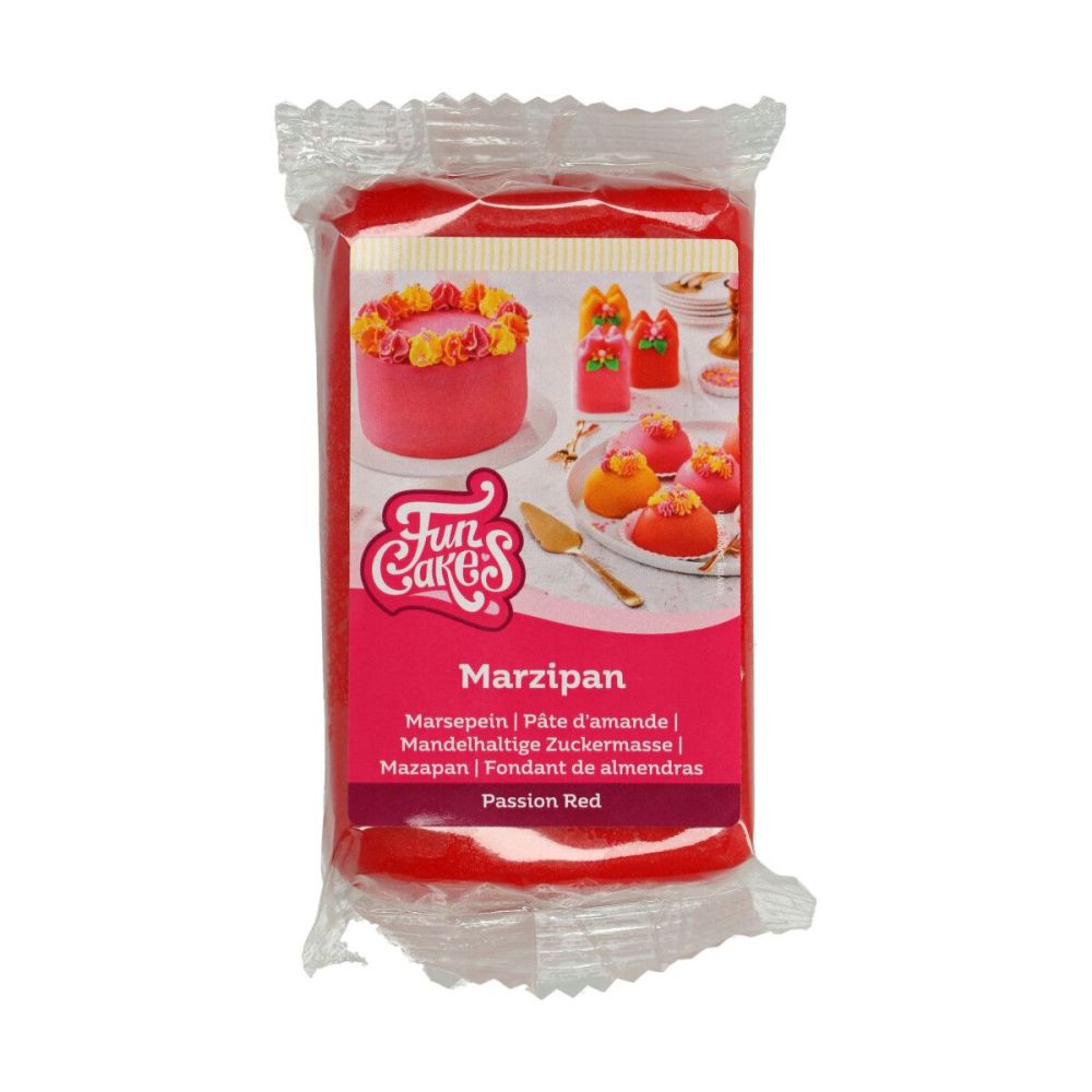 Marzipan mass - FunCakes - Passion Red, 250 g