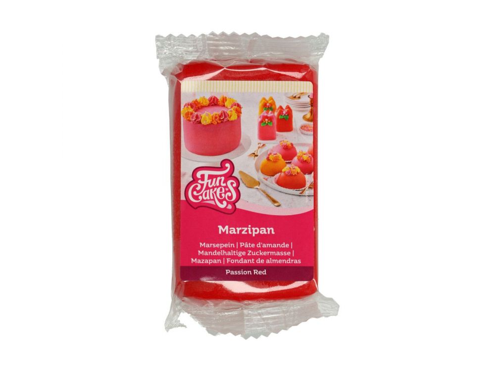 Marzipan mass - FunCakes - Passion Red, 250 g