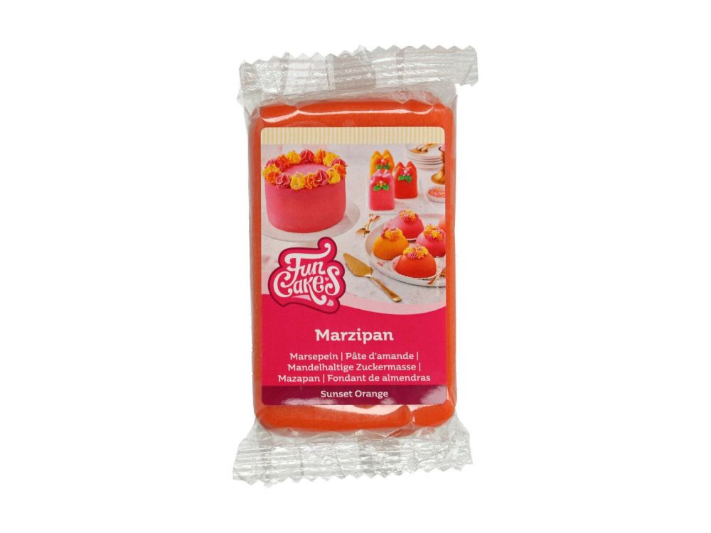 Marzipan mass - FunCakes - Sunset Orange, 250 g