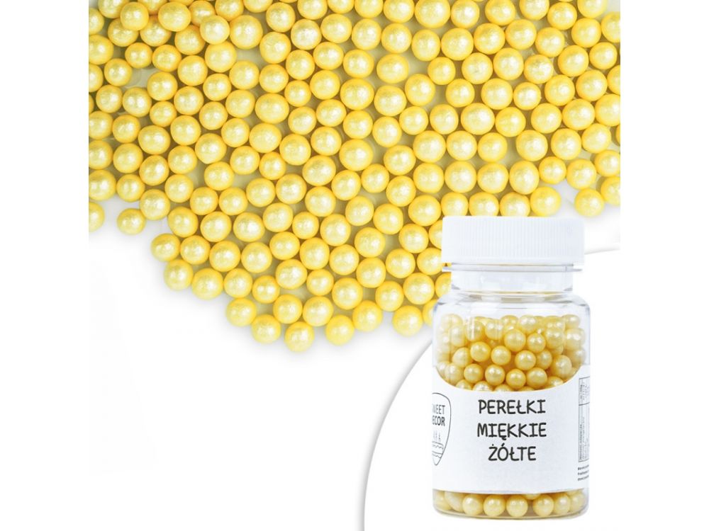 Posypka cukrowa Perełki - żółte, 30 g