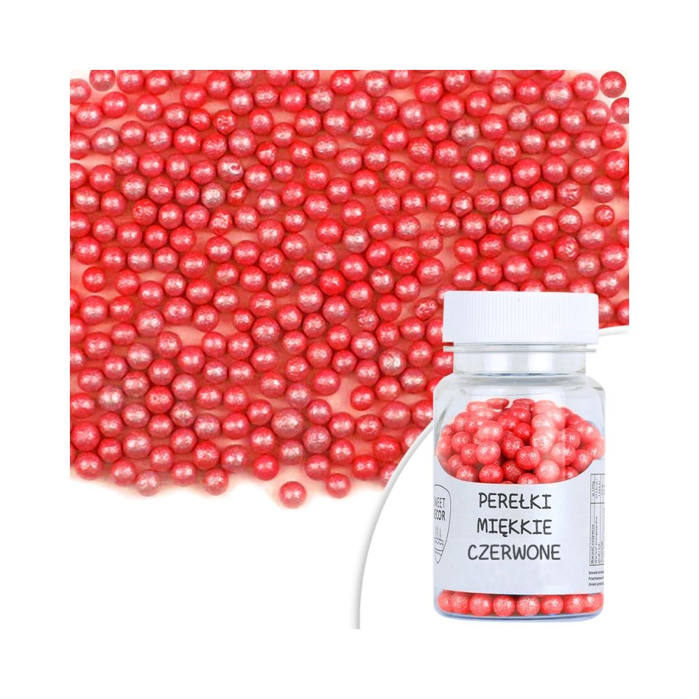 Soft pearls - red, 30 g
