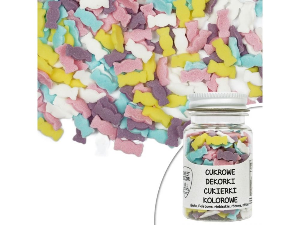Dekorki cukrowe - Cukierki kolorowe, 30 g
