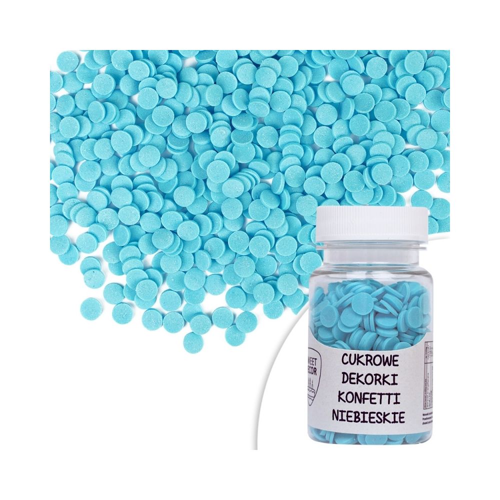 Sugar sprinkles - confetti, blue, 30 g