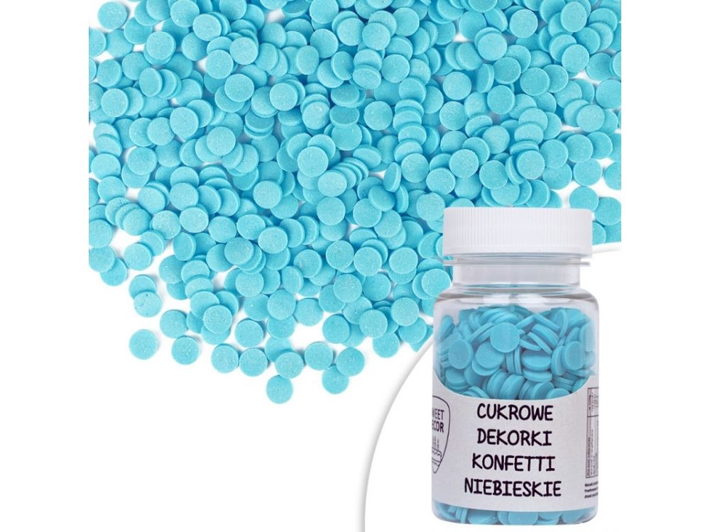 Sugar sprinkles - confetti, blue, 30 g