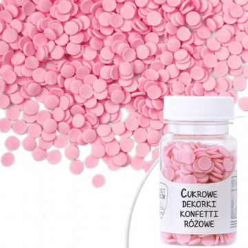 Posypka cukrowa - konfetti, różowe, 30 g