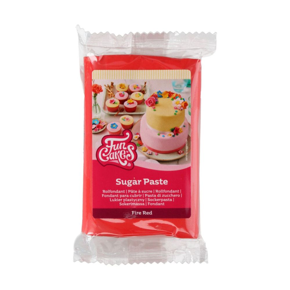 Sugar paste - FunCakes - red, 250 g