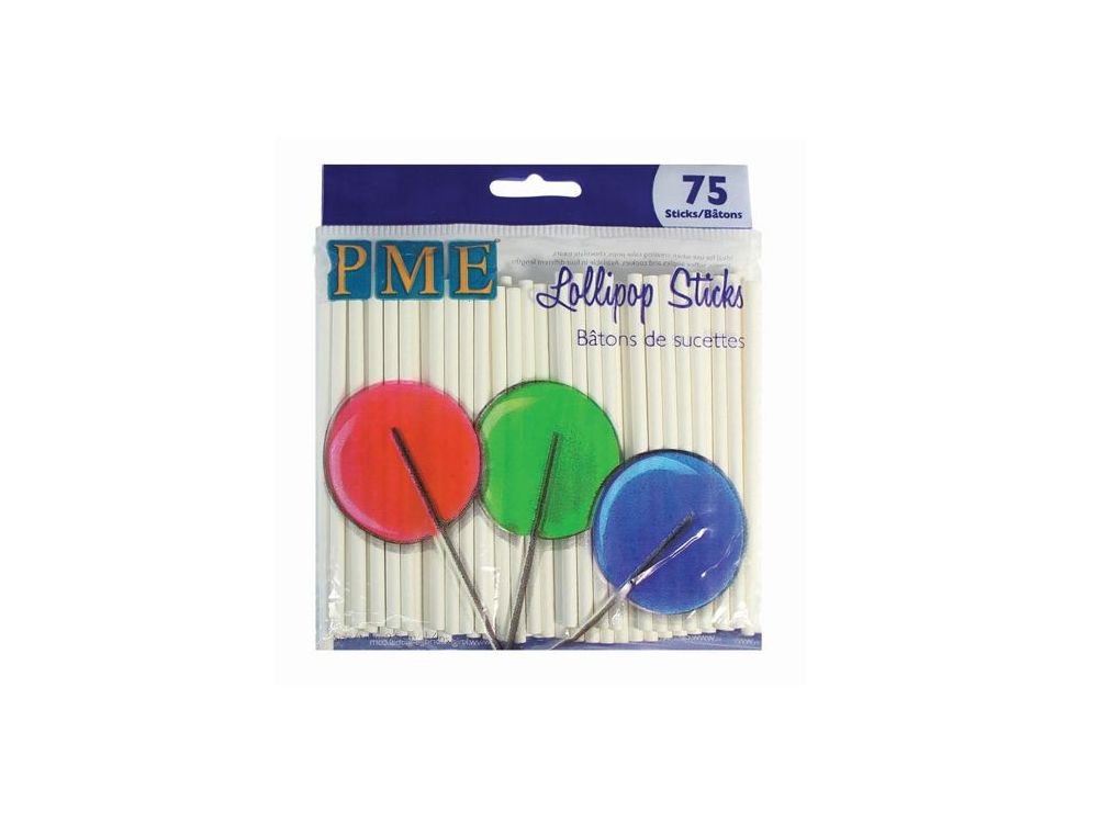 Lollipop sticks - PME - paper, 9.5 cm, 75 pcs.