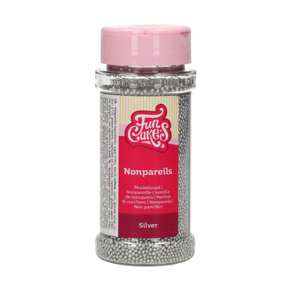 Sugar sprinkles, poppy seeds - FunCakes - silver, 80 g