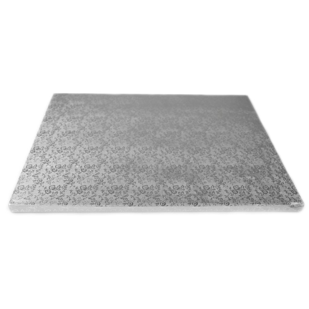 Podkład pod tort prostokątny - Modecor - srebrny, 30 x 40 cm