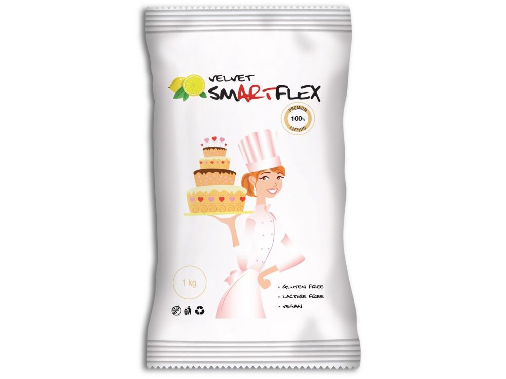 Masa cukrowa smakowa Velvet - SmartFlex - biała, cytrynowa, 1 kg