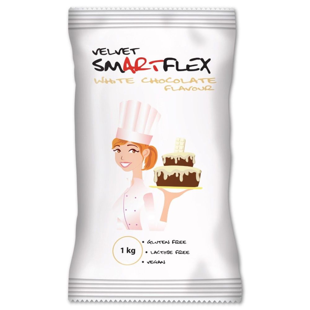 Masa cukrowa smakowa Velvet - SmartFlex - biała czekolada, 1 kg