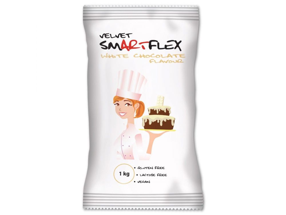 Sugar mass, fondant - SmartFlex - white chocolate, 1 kg