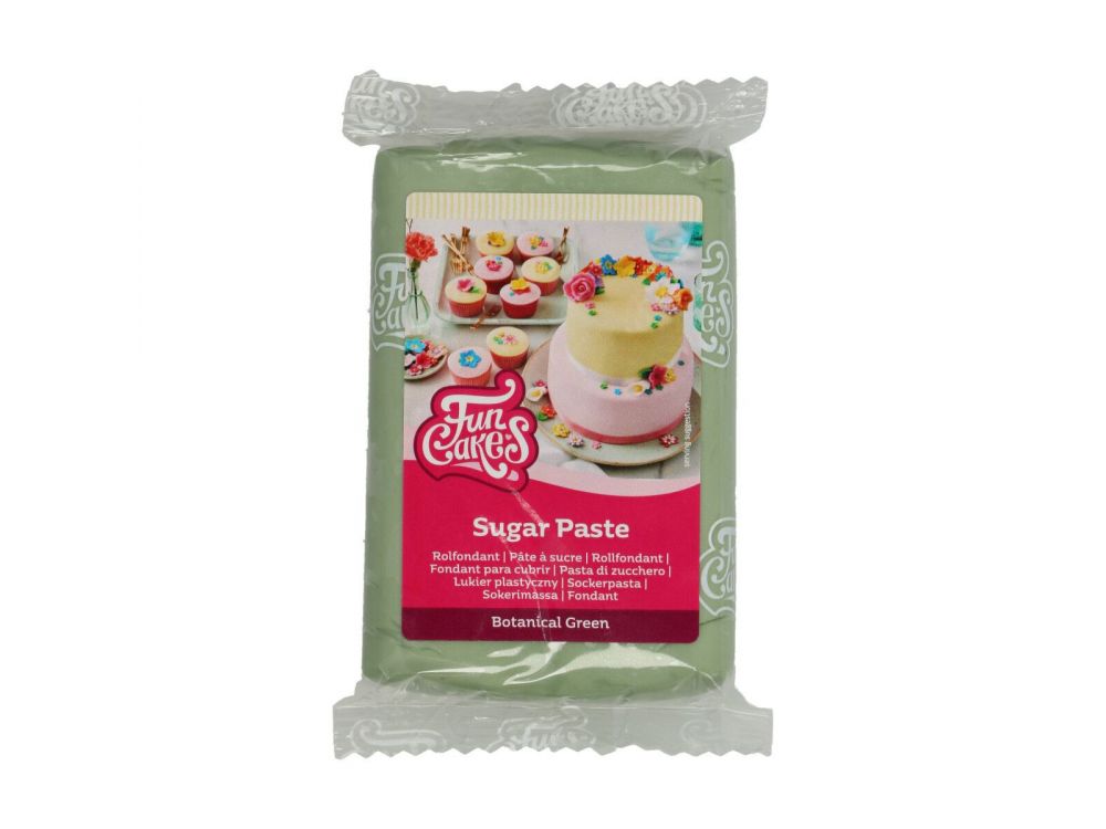 Sugar paste - FunCakes - dark green, 250 g