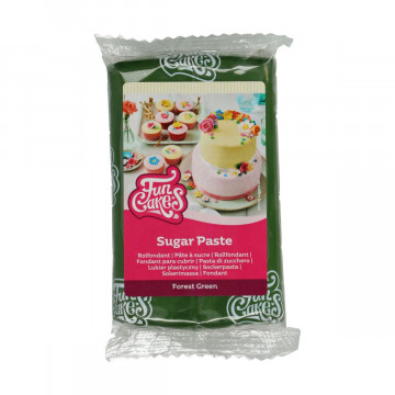 Sugar paste - FunCakes - forest green, 250 g