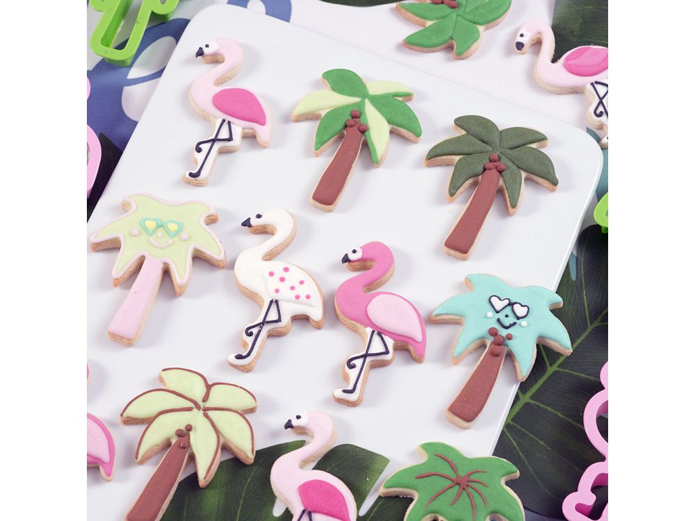 Cookies cutters - Decora - flamingo and palm, 2 pcs.