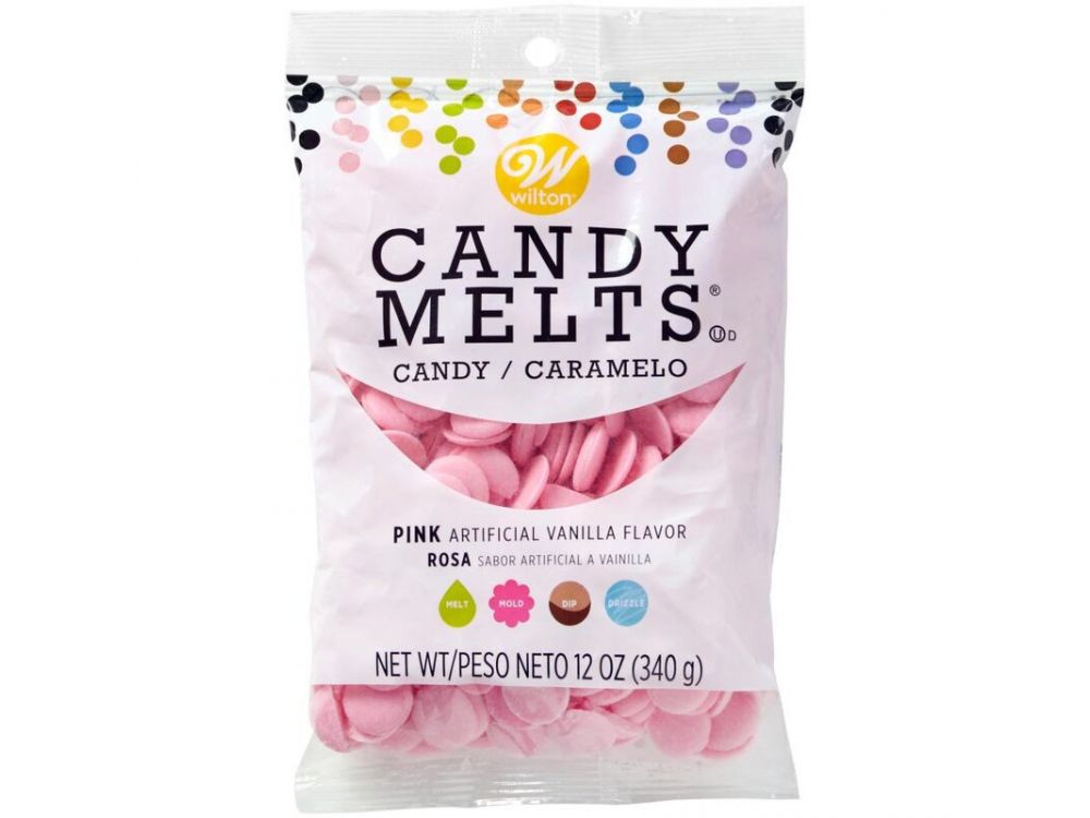 Pastylki Candy Melts - Wilton - różowe, 340 g
