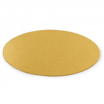 Podkład pod tort okrągły - Decora - złoty, 20 cm