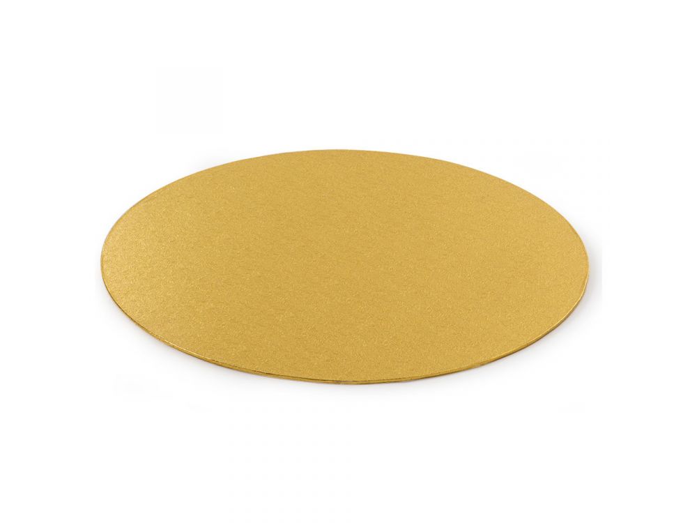 Podkład pod tort okrągły - Decora - złoty, 25 cm