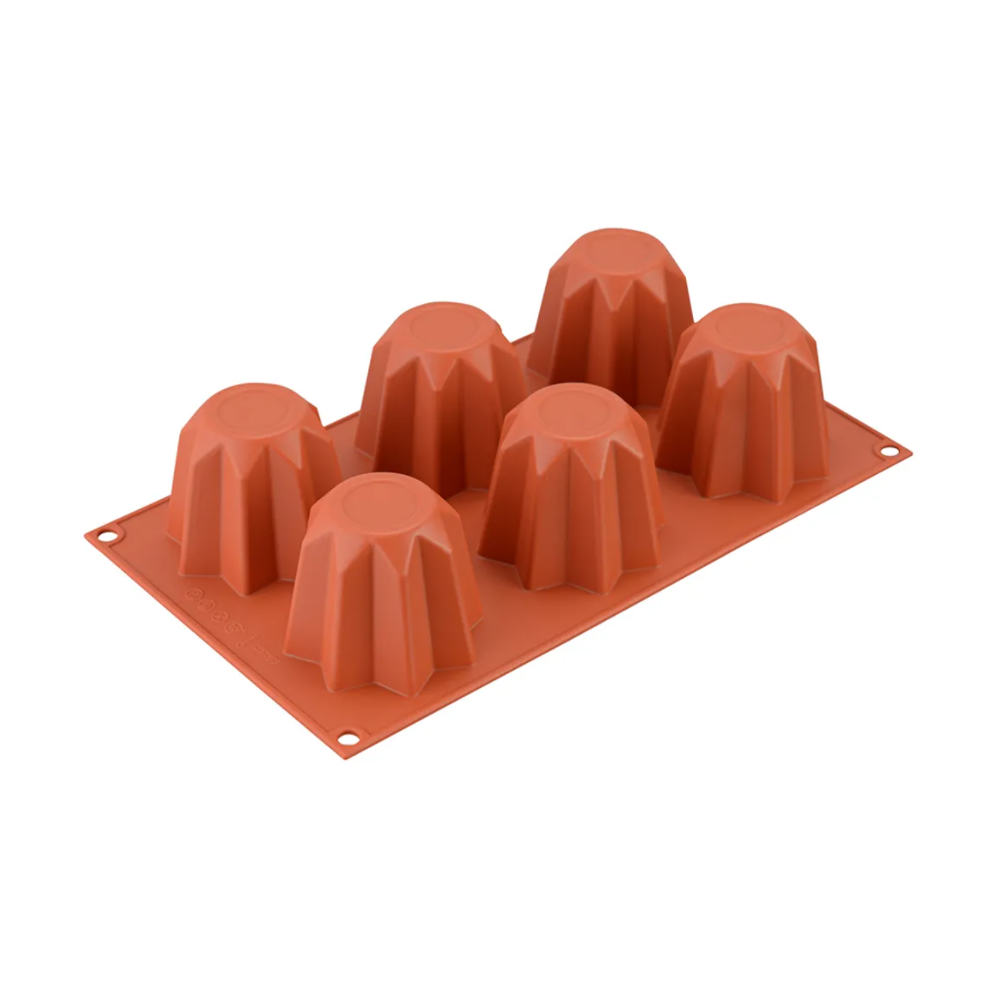 Silicone mold for monoportions - SilikoMart - Mini Pandoro, 6 pcs