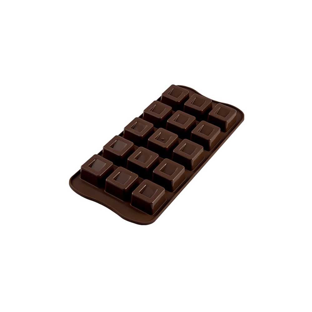 Silicone mold for chocolate - SilikoMart - Cubo, 15 pcs
