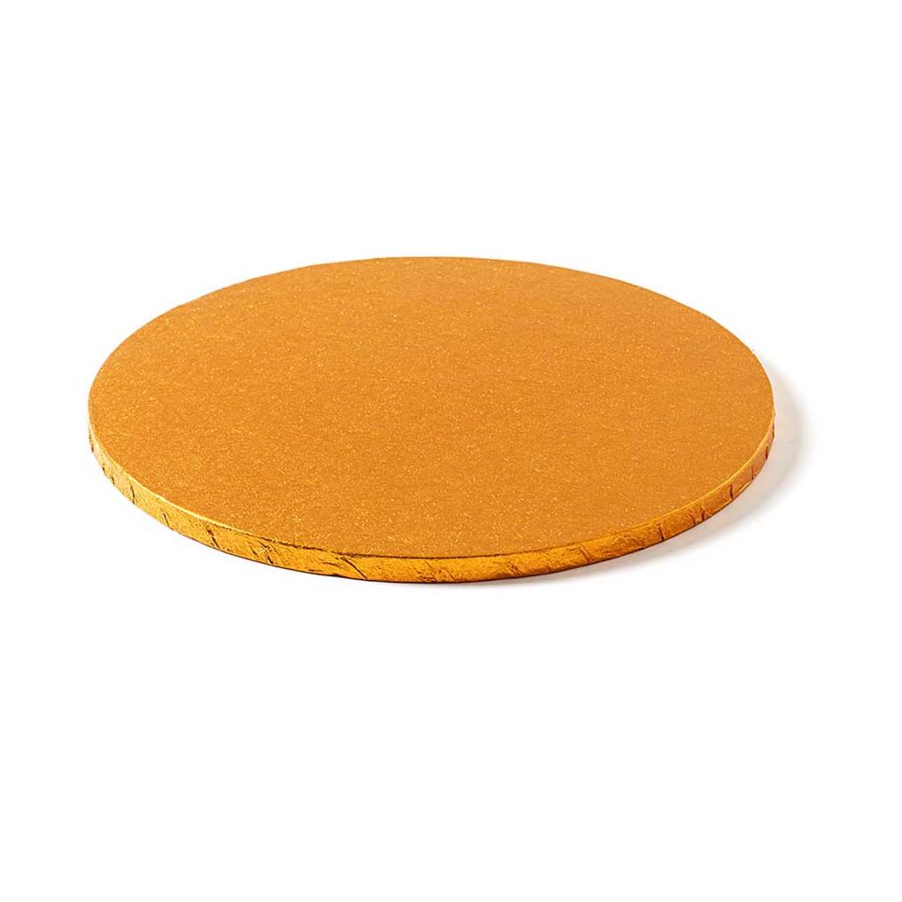 Round cake base - Decora - thick, orange, 25 cm