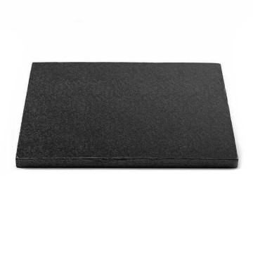 Squared cake base - Decora - thick, black, 25 x 25 cm