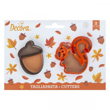 Cookie cutters - Decora - acorn and squirrel, 2 pcs