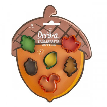 Cookie cutters - Decora - mini autumn leaves, 6 pcs