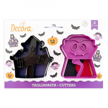 Cookie cutter - Decora - vampire and castle, 2 pcs
