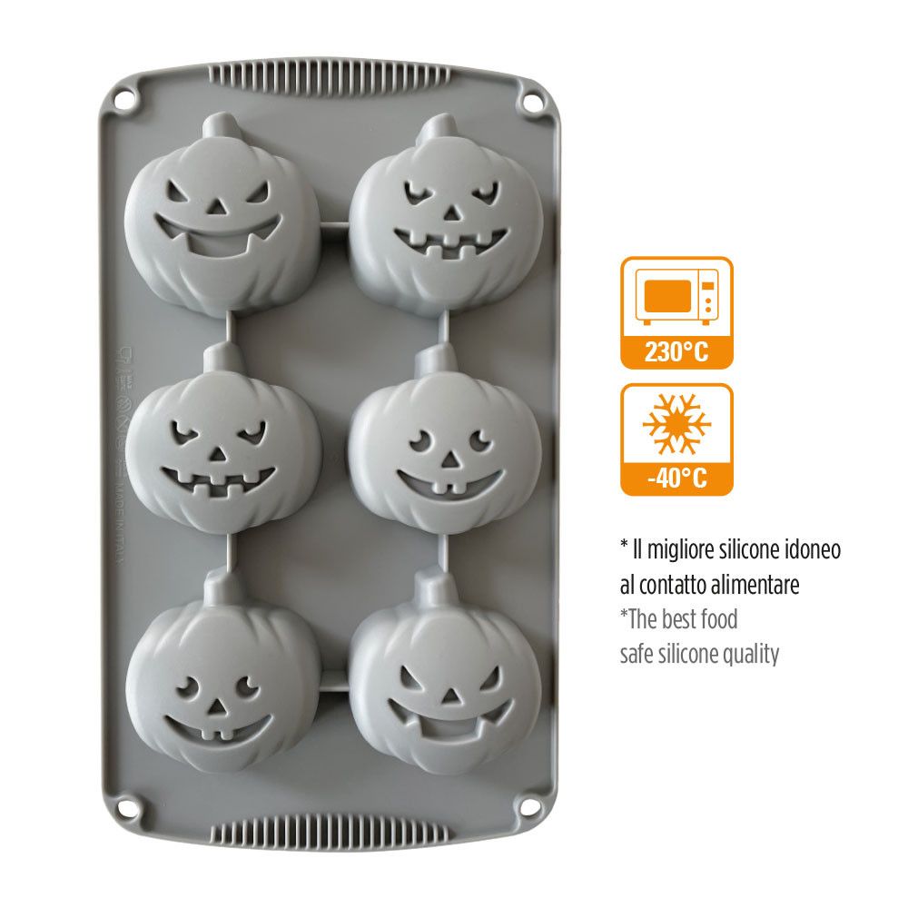 Silicone mold for muffins - Decora - pumpkins, 6 pcs.