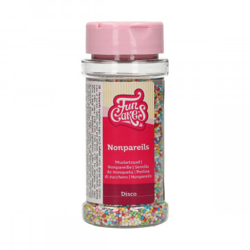 Sugar sprinkles, pearls - FunCakes - disco, 80 g