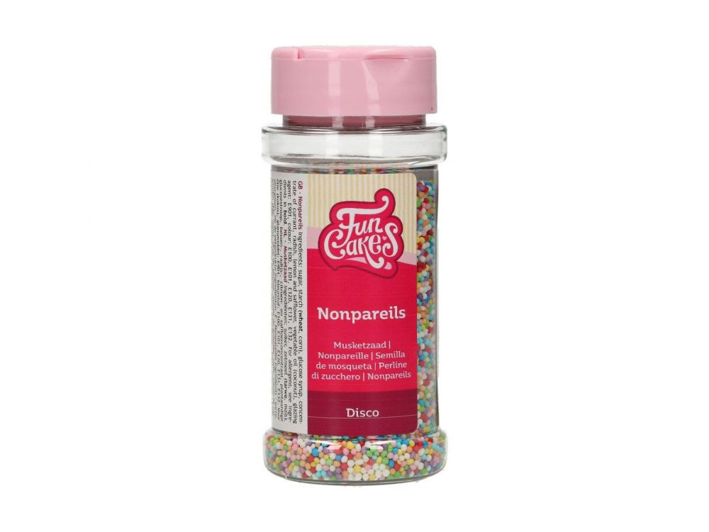 Sugar sprinkles, pearls - FunCakes - disco, 80 g