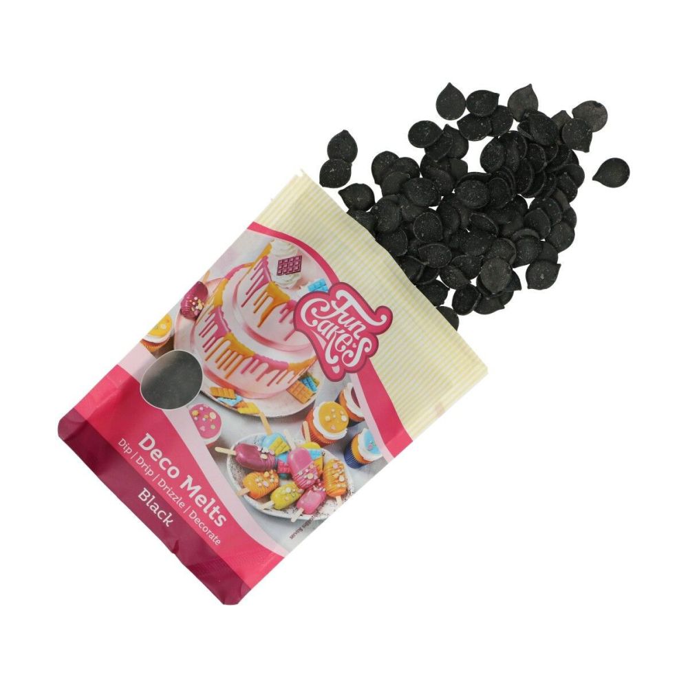 Pastylki Deco Melts - FunCakes - czarne, 250 g