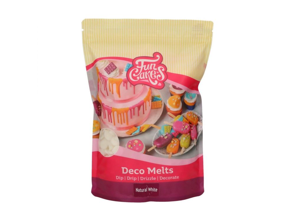 Pastylki Deco Melts - FunCakes - białe, 1 kg