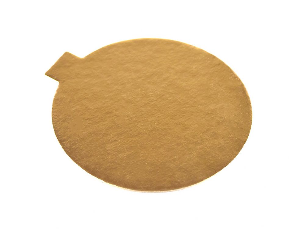 Cake board - Cuki - gold, 10 cm, 10 pcs.