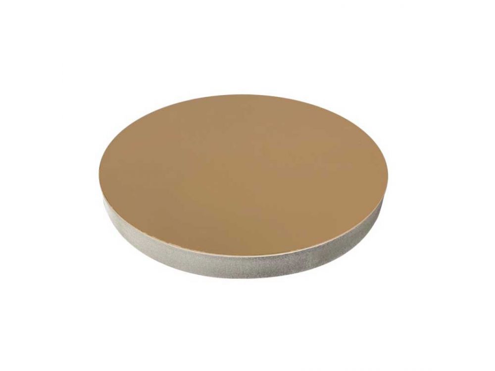 Round cake base - thick, gold and grey, 20 cm